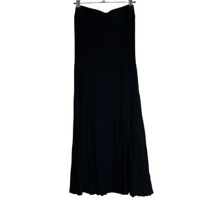 Free People Black Ribbed Maxi Skirt
